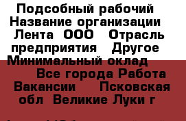 Подсобный рабочий › Название организации ­ Лента, ООО › Отрасль предприятия ­ Другое › Минимальный оклад ­ 22 500 - Все города Работа » Вакансии   . Псковская обл.,Великие Луки г.